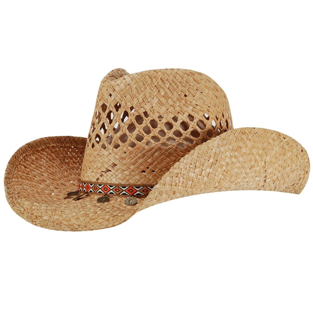 1730 Straw Cowboy Cowgirl Hats Summer Beach Sun Hat Panama Woven Straw Hat